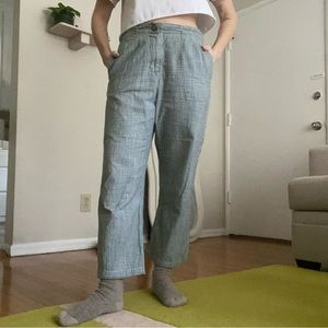 Green gingham pant
